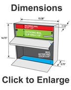 Dimensions Residential Locking Mailbox