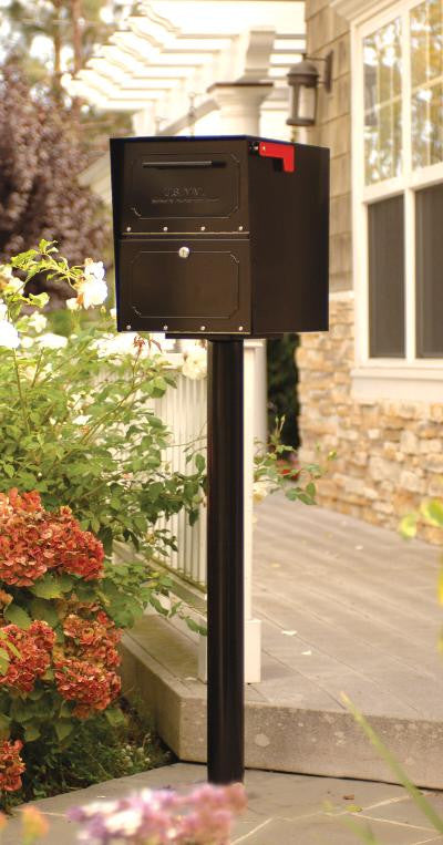 Small Black Locking Curbside Mailbox A6200Z