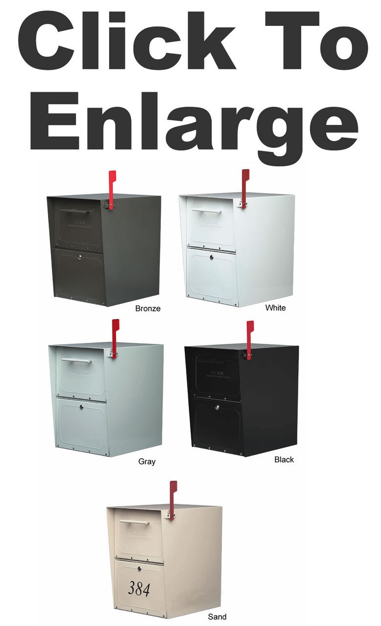 Small Black Locking Curbside Mailbox A6200Z